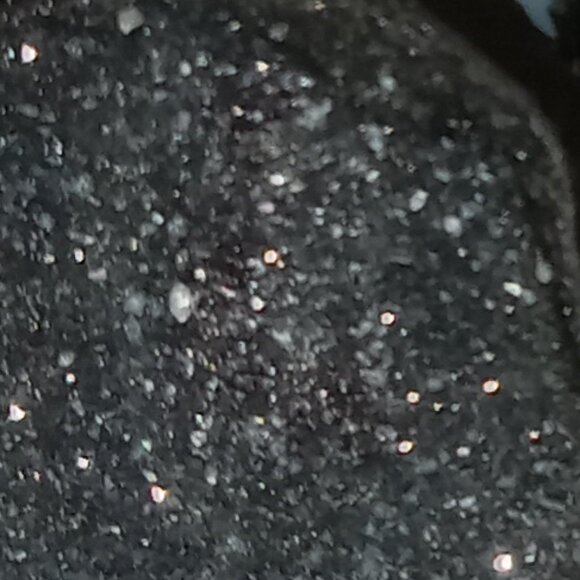 Druzy Black Tourmaline Adjustable 925 Silver Statement Ring - Picture 3 of 5